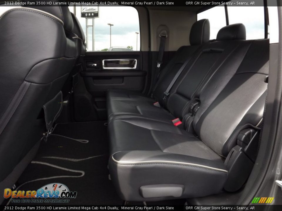 Rear Seat of 2012 Dodge Ram 3500 HD Laramie Limited Mega Cab 4x4 Dually Photo #23