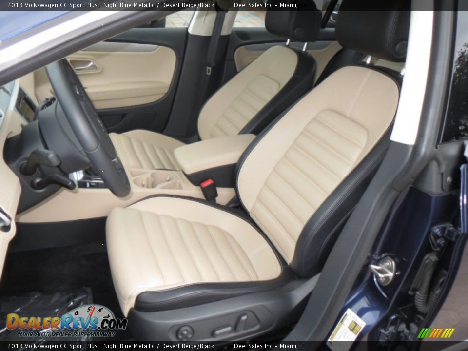 2013 Volkswagen CC Sport Plus Night Blue Metallic / Desert Beige/Black Photo #9