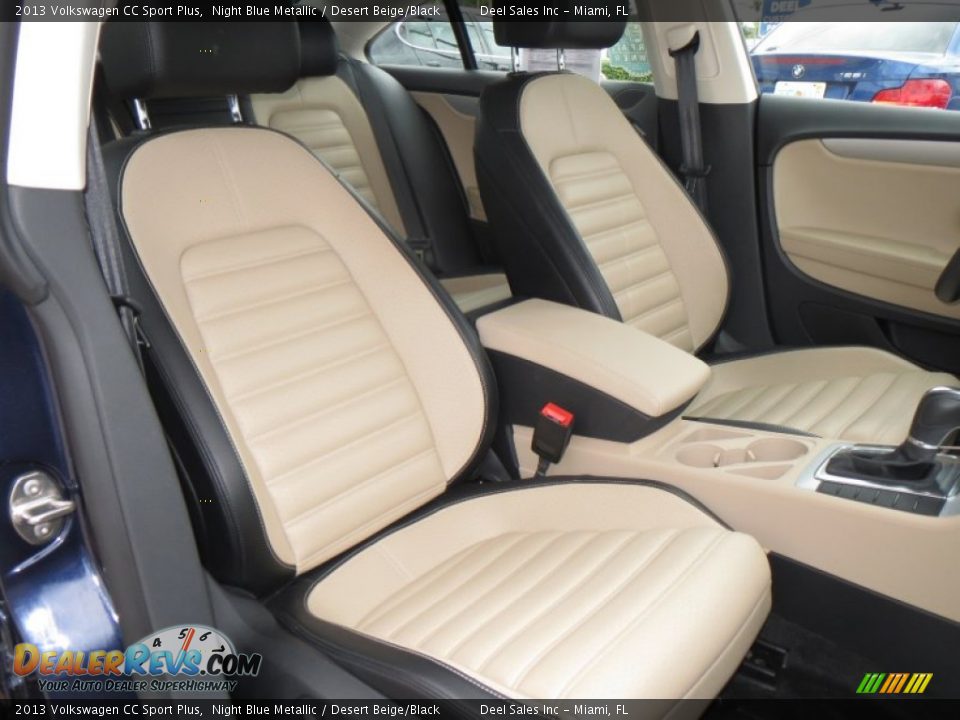 2013 Volkswagen CC Sport Plus Night Blue Metallic / Desert Beige/Black Photo #10