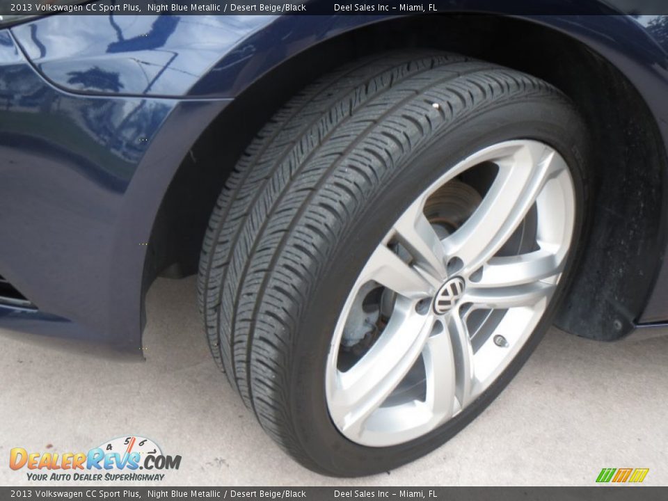 2013 Volkswagen CC Sport Plus Night Blue Metallic / Desert Beige/Black Photo #13