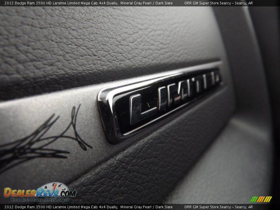 2012 Dodge Ram 3500 HD Laramie Limited Mega Cab 4x4 Dually Mineral Gray Pearl / Dark Slate Photo #32