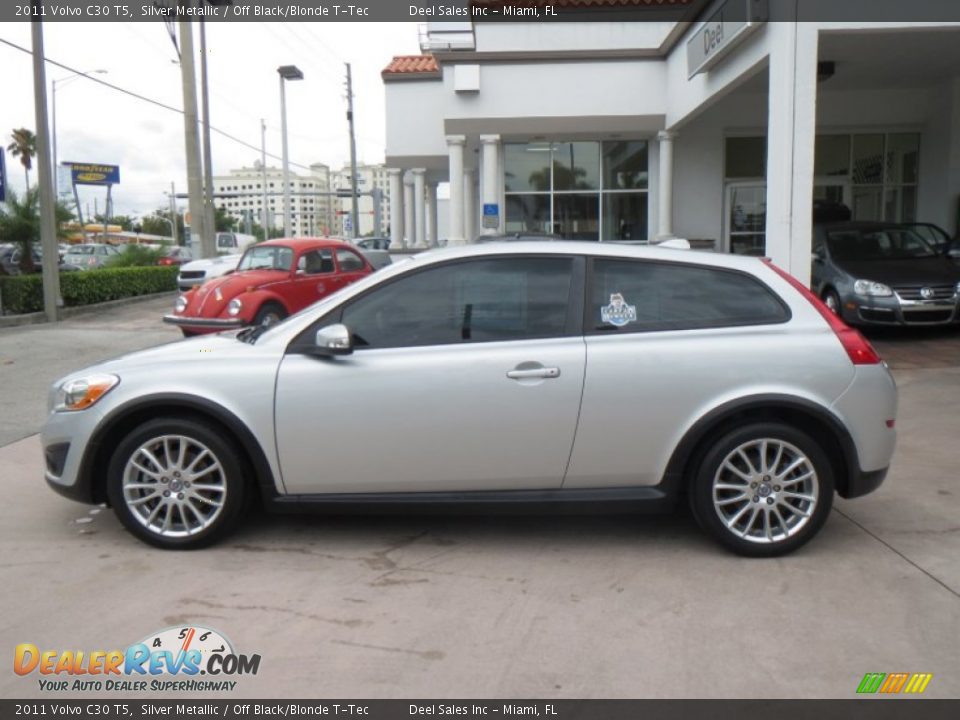 2011 Volvo C30 T5 Silver Metallic / Off Black/Blonde T-Tec Photo #2