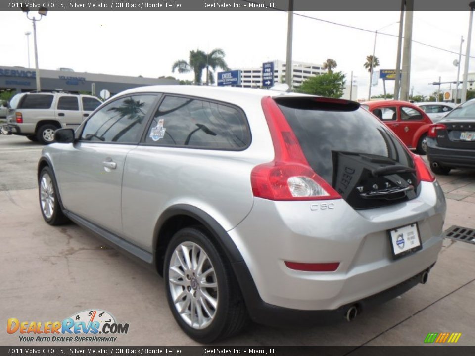 2011 Volvo C30 T5 Silver Metallic / Off Black/Blonde T-Tec Photo #3