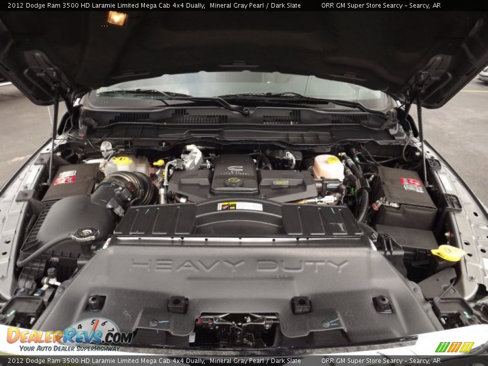 2012 Dodge Ram 3500 HD Laramie Limited Mega Cab 4x4 Dually Mineral Gray Pearl / Dark Slate Photo #35