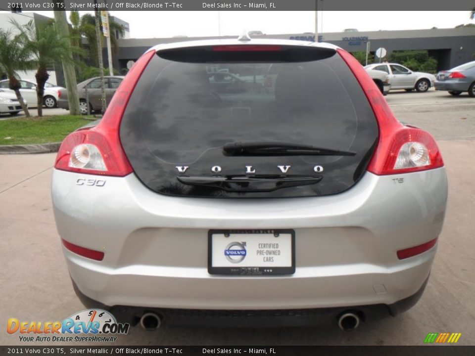 2011 Volvo C30 T5 Silver Metallic / Off Black/Blonde T-Tec Photo #4