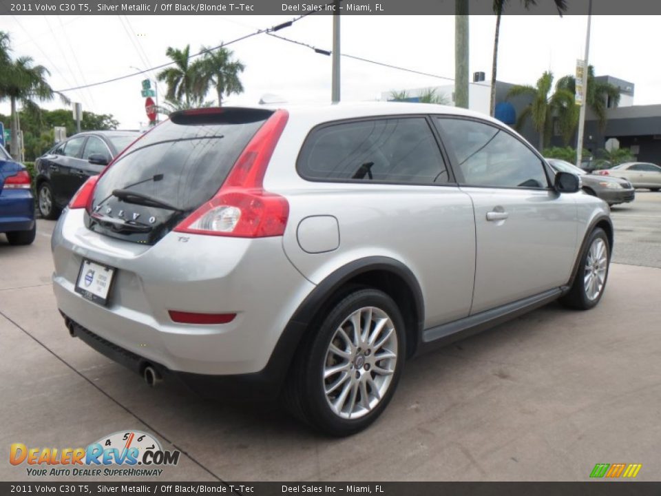 2011 Volvo C30 T5 Silver Metallic / Off Black/Blonde T-Tec Photo #5