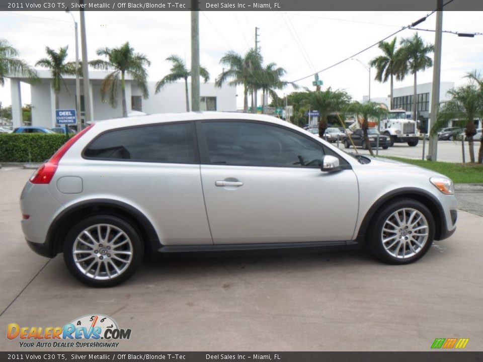 2011 Volvo C30 T5 Silver Metallic / Off Black/Blonde T-Tec Photo #6