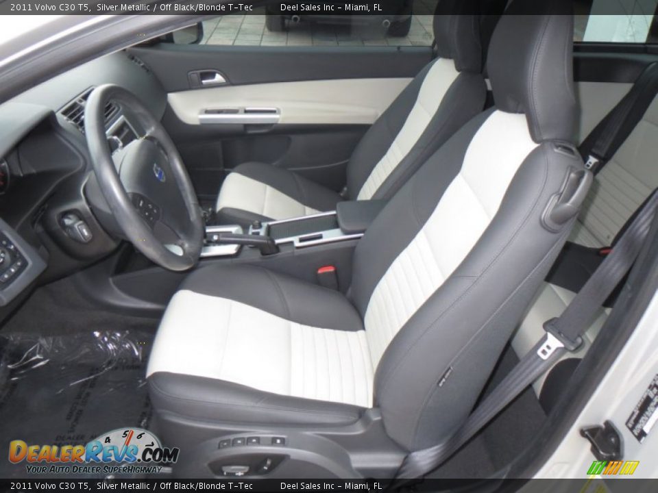 2011 Volvo C30 T5 Silver Metallic / Off Black/Blonde T-Tec Photo #9