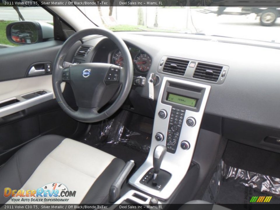 2011 Volvo C30 T5 Silver Metallic / Off Black/Blonde T-Tec Photo #12