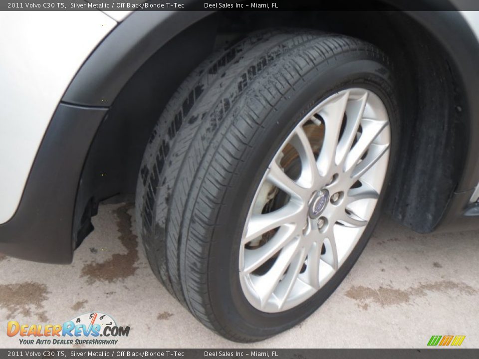 2011 Volvo C30 T5 Silver Metallic / Off Black/Blonde T-Tec Photo #13