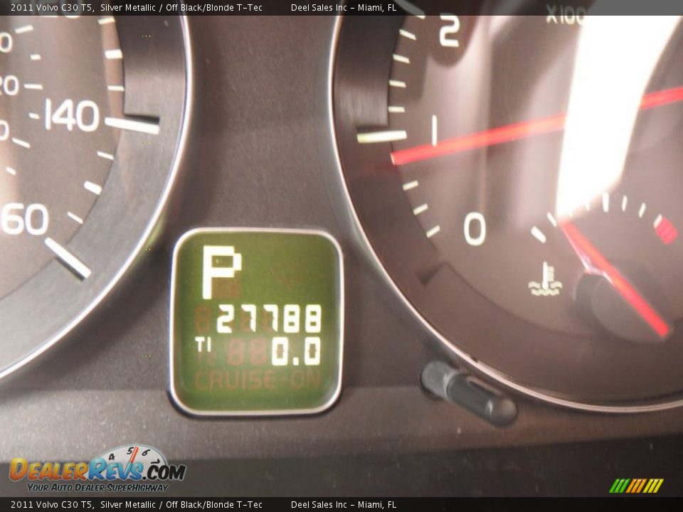 2011 Volvo C30 T5 Silver Metallic / Off Black/Blonde T-Tec Photo #15