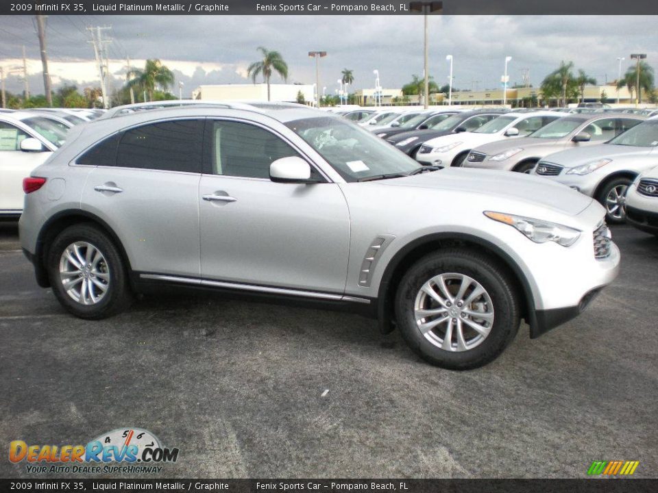 2009 Infiniti FX 35 Liquid Platinum Metallic / Graphite Photo #2