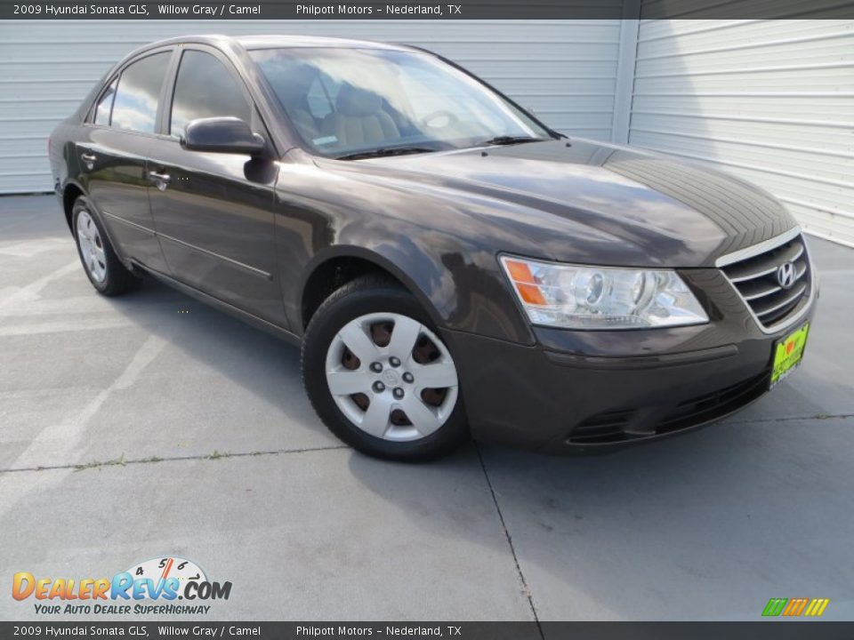 2009 Hyundai Sonata GLS Willow Gray / Camel Photo #2