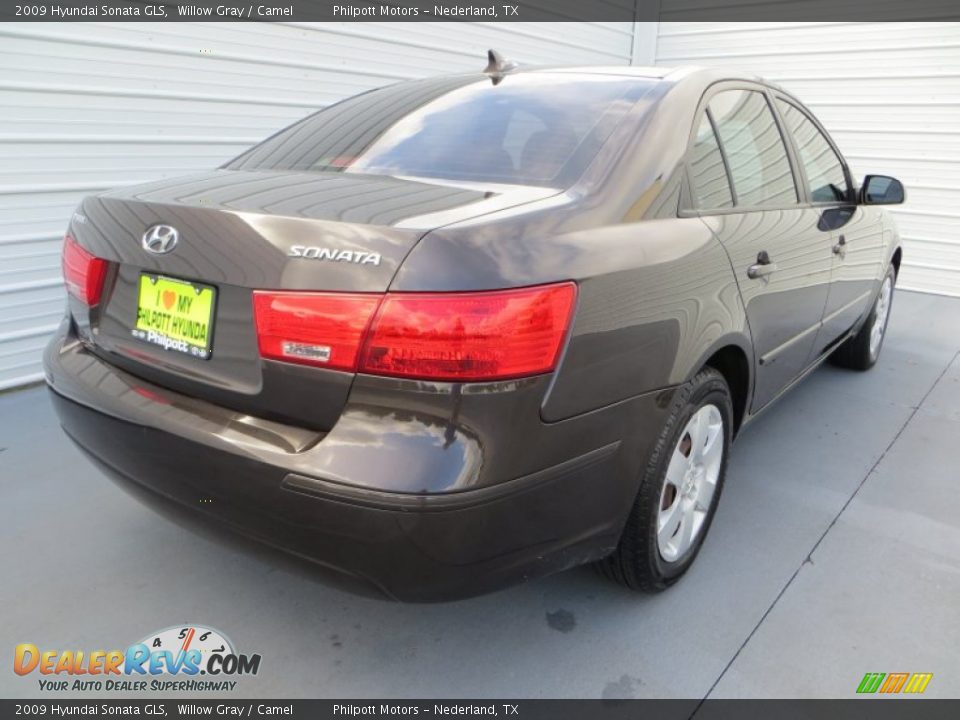 2009 Hyundai Sonata GLS Willow Gray / Camel Photo #4