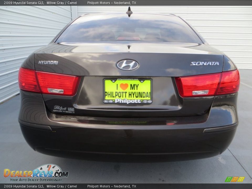 2009 Hyundai Sonata GLS Willow Gray / Camel Photo #5