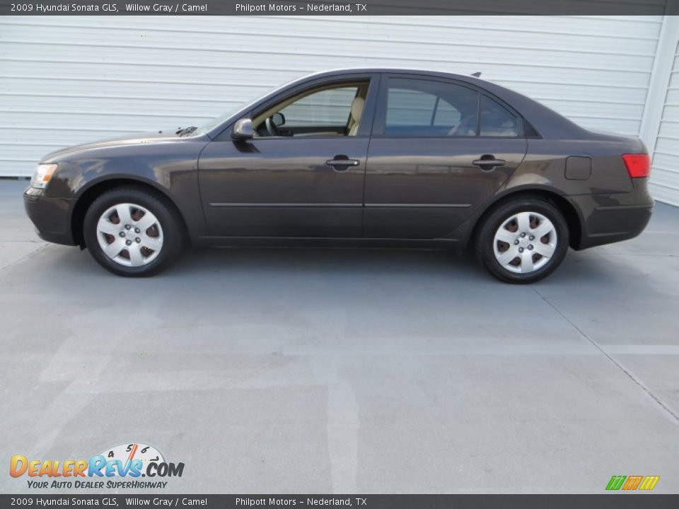 2009 Hyundai Sonata GLS Willow Gray / Camel Photo #6