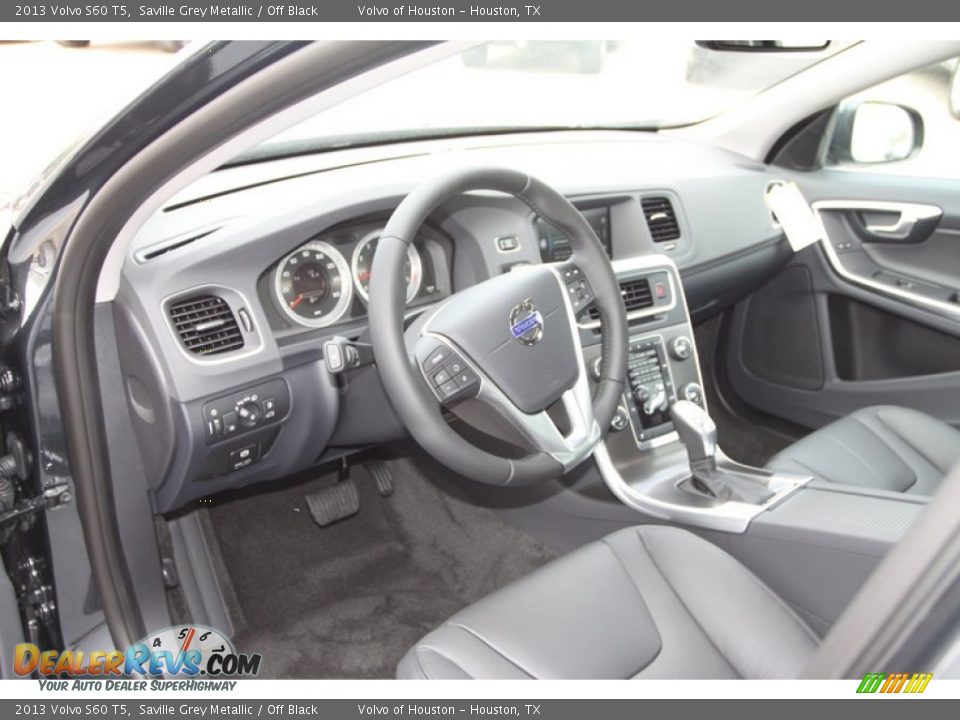 2013 Volvo S60 T5 Saville Grey Metallic / Off Black Photo #10