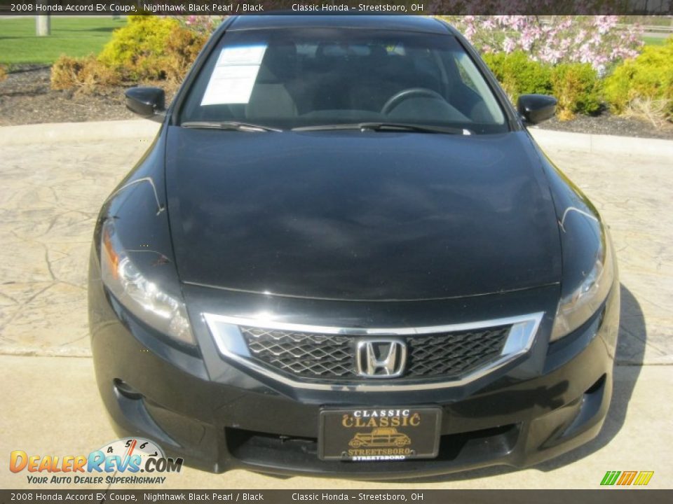 2008 Honda Accord EX Coupe Nighthawk Black Pearl / Black Photo #2