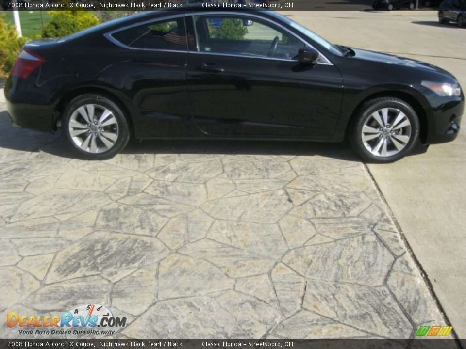 2008 Honda Accord EX Coupe Nighthawk Black Pearl / Black Photo #4