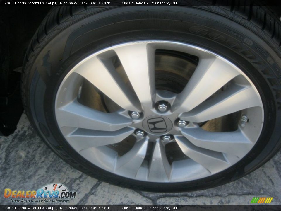 2008 Honda Accord EX Coupe Nighthawk Black Pearl / Black Photo #9