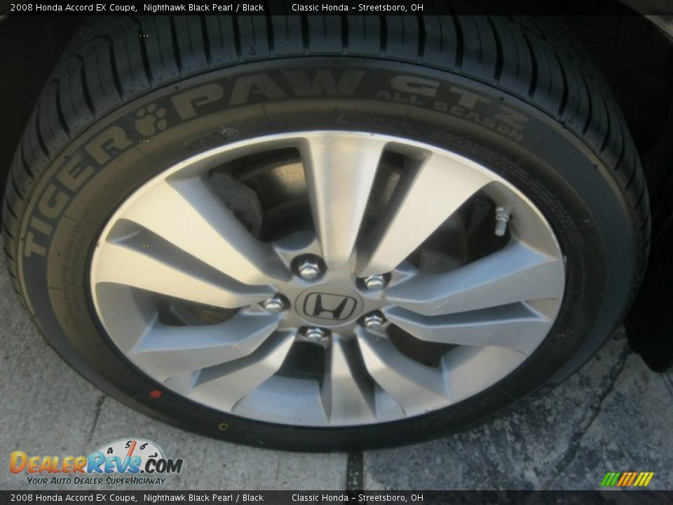 2008 Honda Accord EX Coupe Nighthawk Black Pearl / Black Photo #10