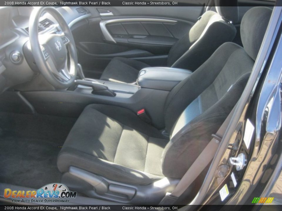 2008 Honda Accord EX Coupe Nighthawk Black Pearl / Black Photo #15