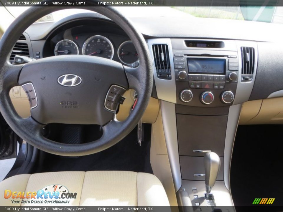 2009 Hyundai Sonata GLS Willow Gray / Camel Photo #36