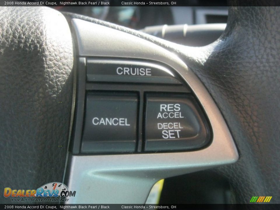 2008 Honda Accord EX Coupe Nighthawk Black Pearl / Black Photo #20