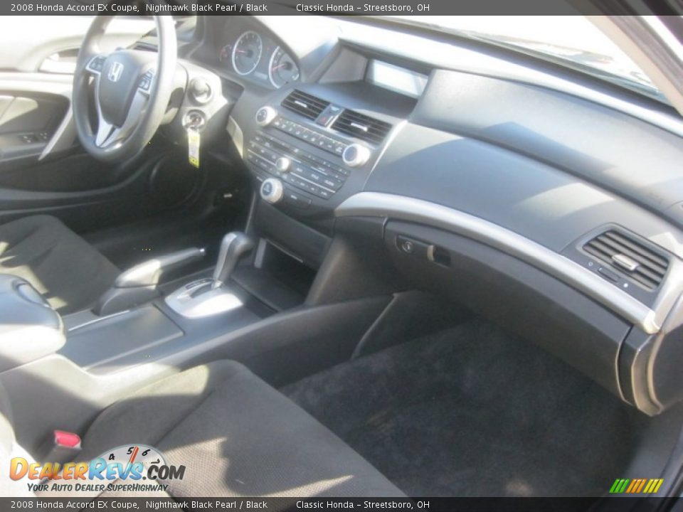 2008 Honda Accord EX Coupe Nighthawk Black Pearl / Black Photo #33