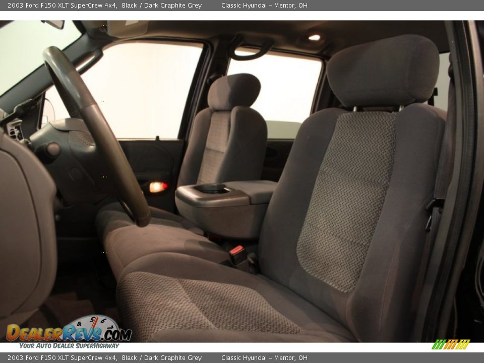 2003 Ford F150 XLT SuperCrew 4x4 Black / Dark Graphite Grey Photo #5