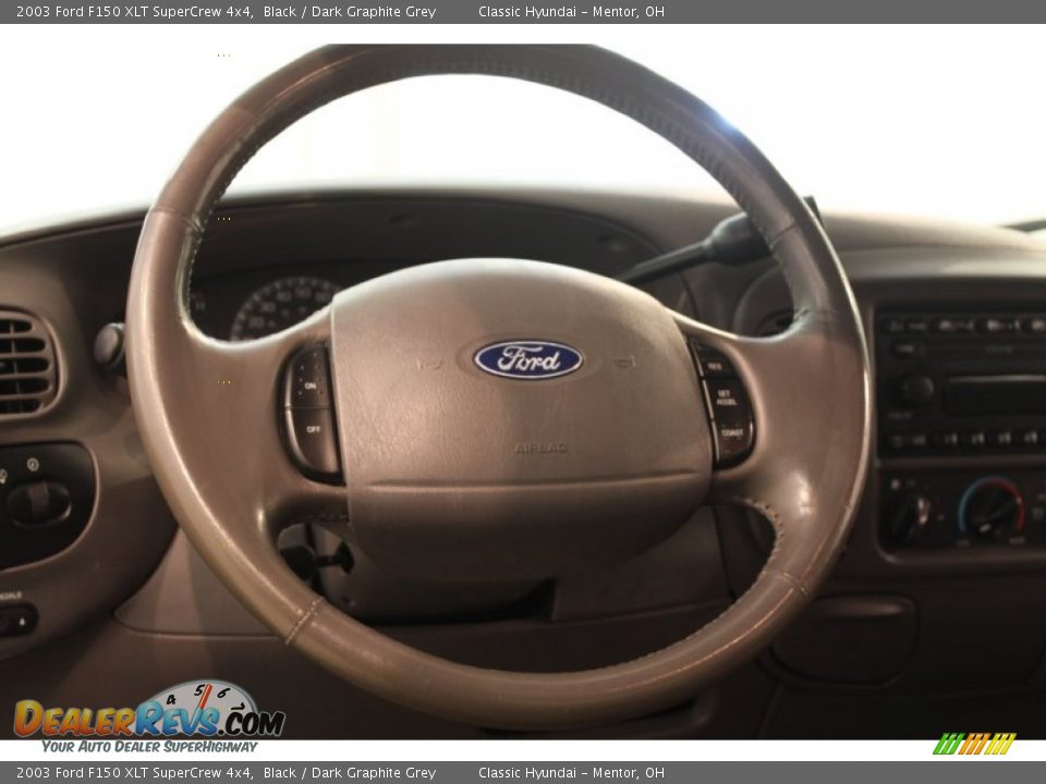 2003 Ford F150 XLT SuperCrew 4x4 Black / Dark Graphite Grey Photo #6