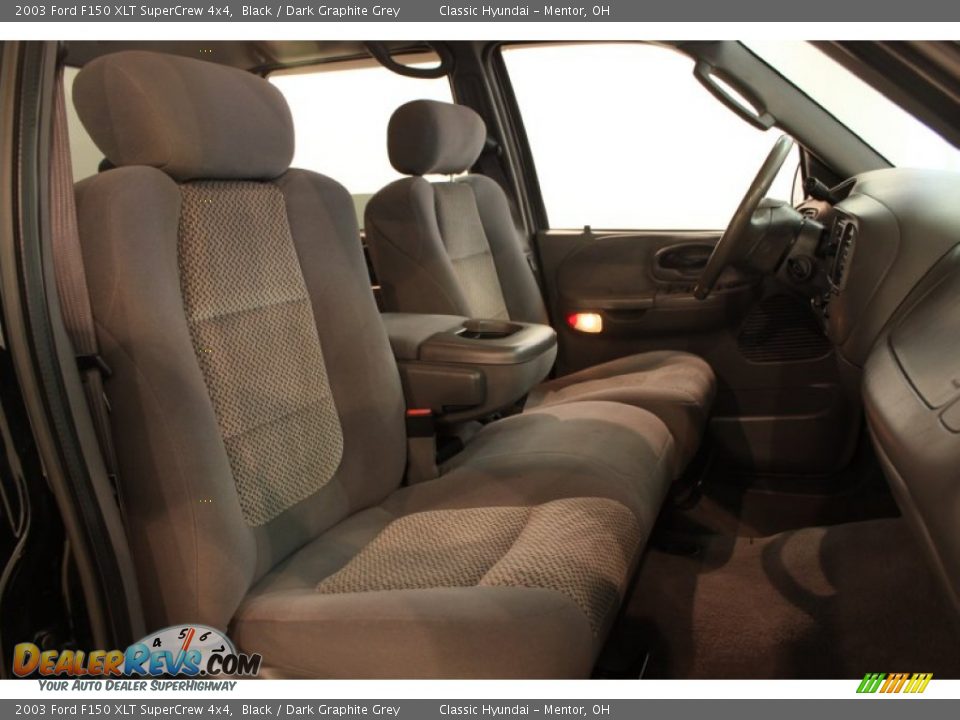 2003 Ford F150 XLT SuperCrew 4x4 Black / Dark Graphite Grey Photo #9