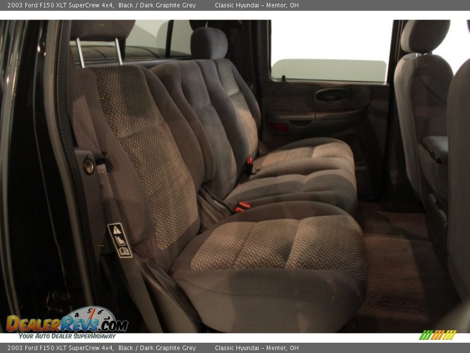 2003 Ford F150 XLT SuperCrew 4x4 Black / Dark Graphite Grey Photo #10