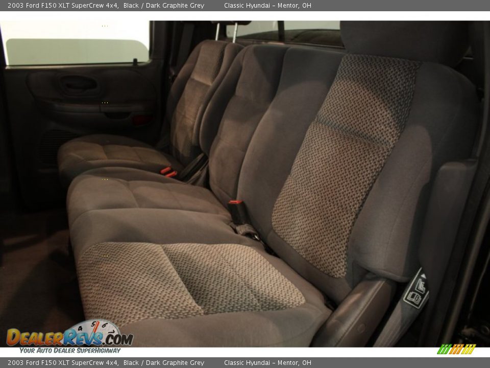 2003 Ford F150 XLT SuperCrew 4x4 Black / Dark Graphite Grey Photo #11