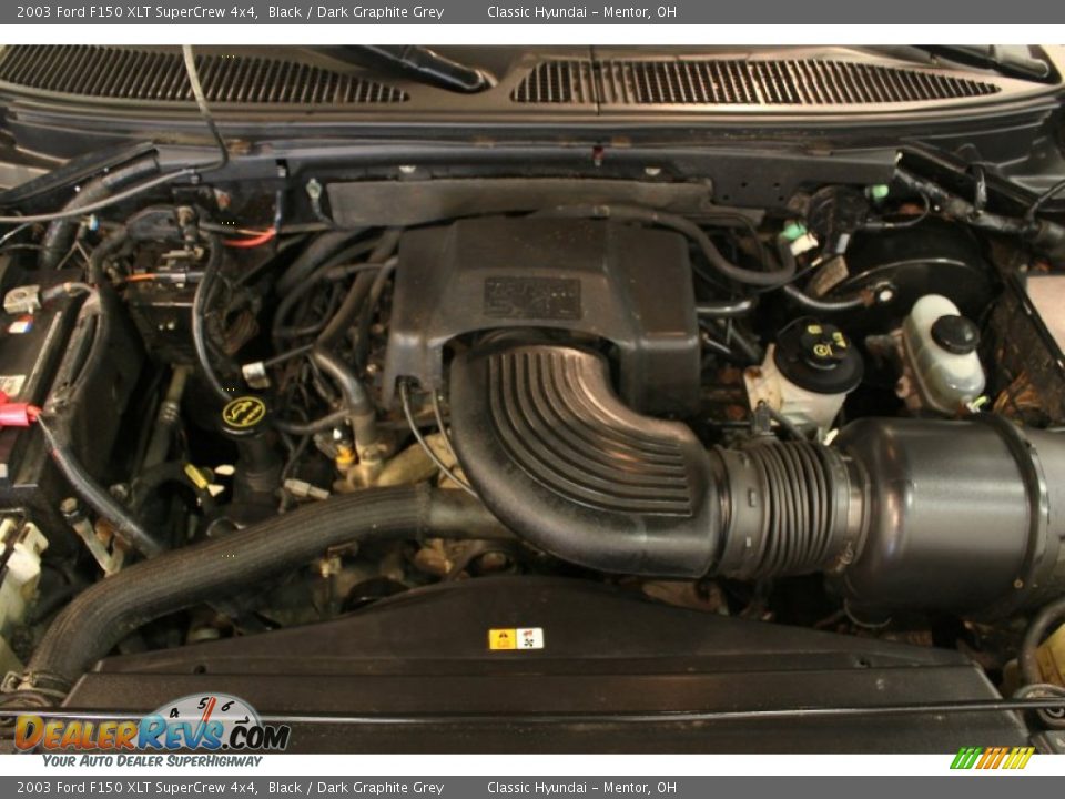 2003 Ford F150 XLT SuperCrew 4x4 Black / Dark Graphite Grey Photo #12