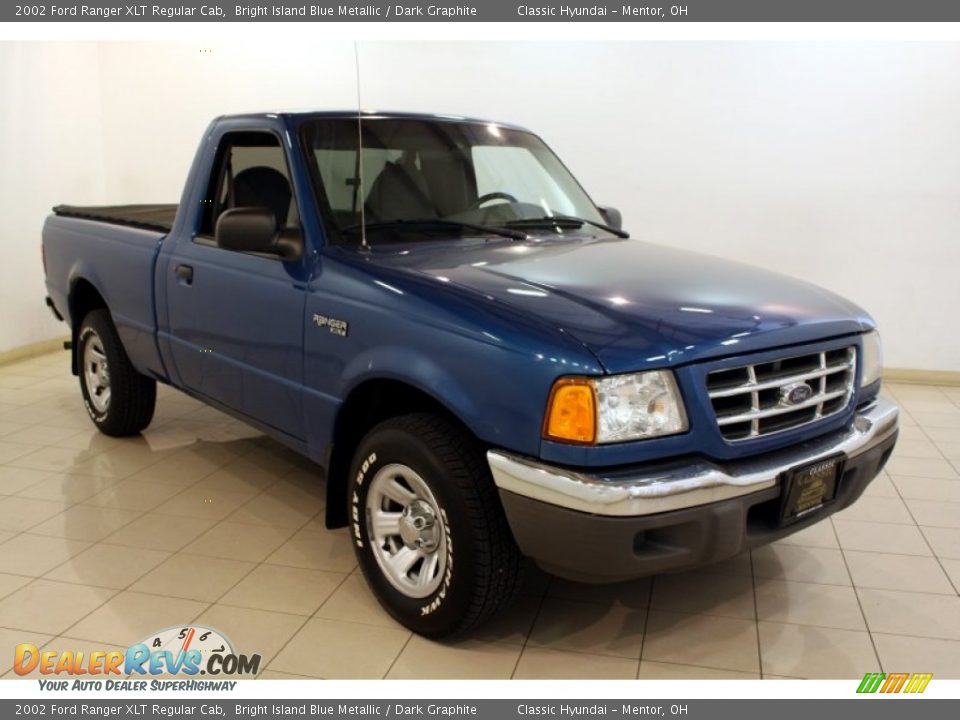 2002 Ford Ranger XLT Regular Cab Bright Island Blue Metallic / Dark Graphite Photo #1