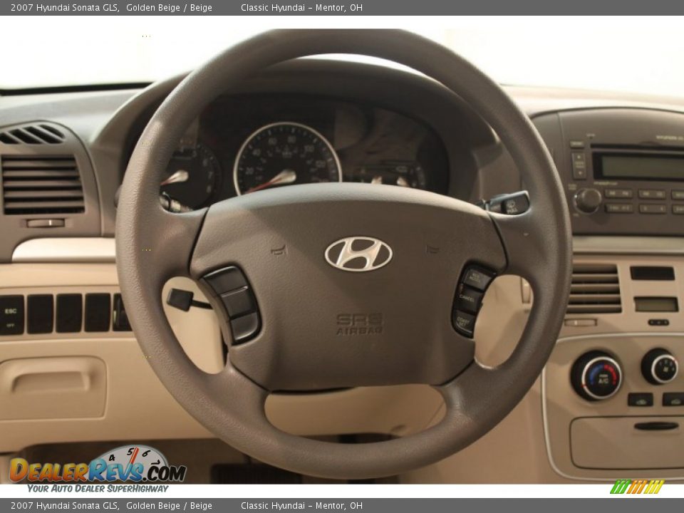 2007 Hyundai Sonata GLS Steering Wheel Photo #6
