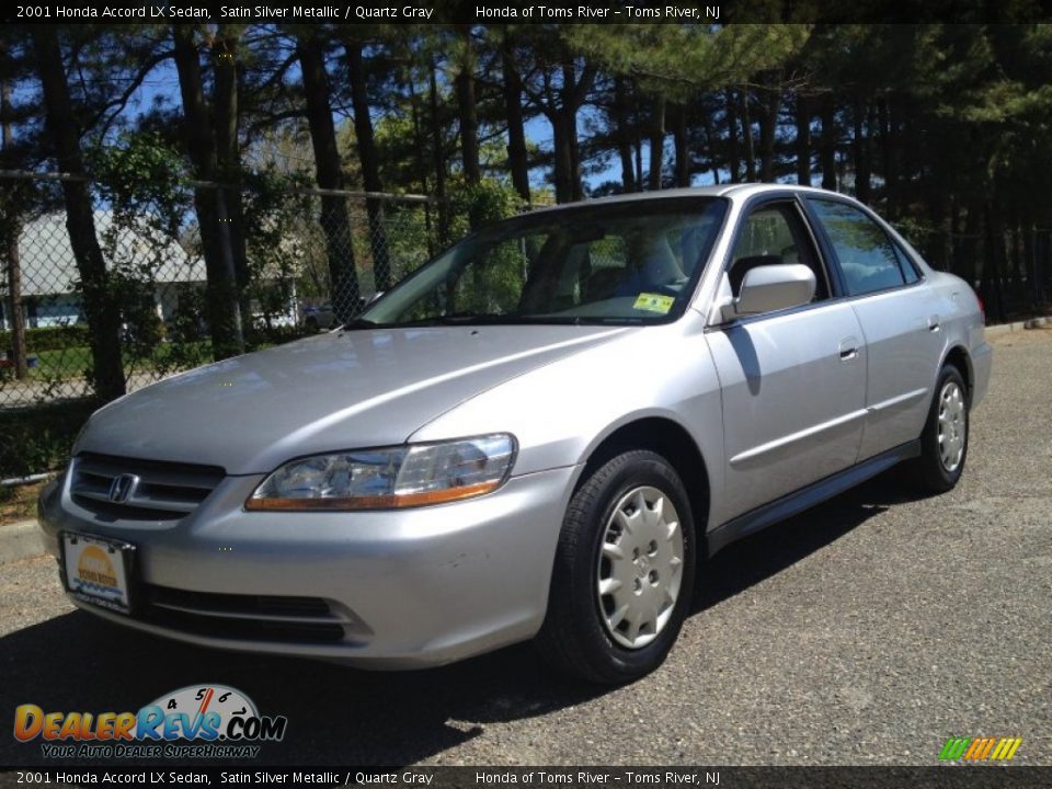 2001 Honda Accord LX Sedan Satin Silver Metallic / Quartz Gray Photo #1