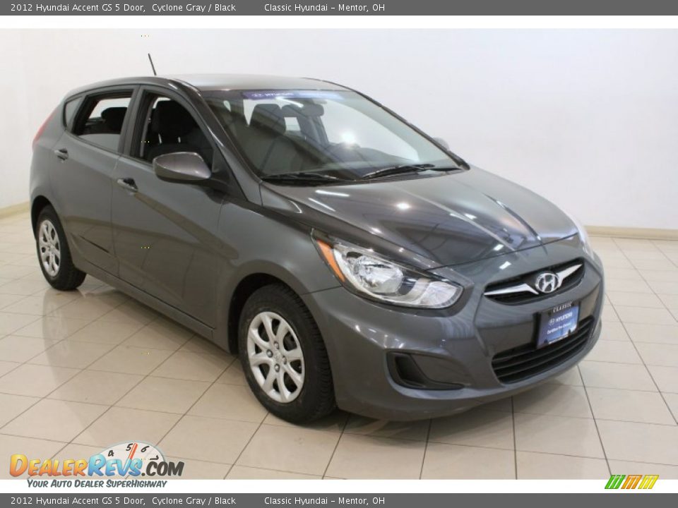 2012 Hyundai Accent GS 5 Door Cyclone Gray / Black Photo #1