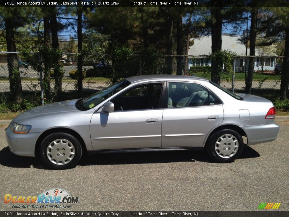 2001 Honda Accord LX Sedan Satin Silver Metallic / Quartz Gray Photo #4