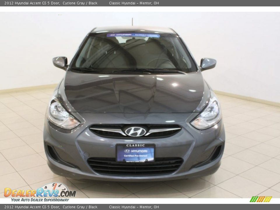 2012 Hyundai Accent GS 5 Door Cyclone Gray / Black Photo #2