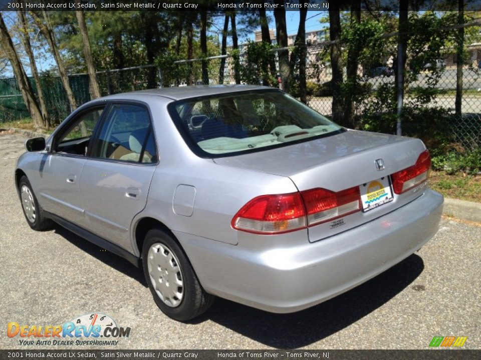 2001 Honda Accord LX Sedan Satin Silver Metallic / Quartz Gray Photo #5