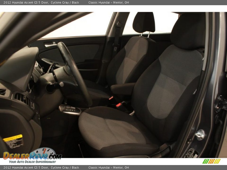 Black Interior - 2012 Hyundai Accent GS 5 Door Photo #5