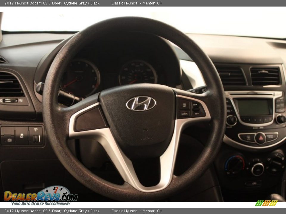 2012 Hyundai Accent GS 5 Door Steering Wheel Photo #6