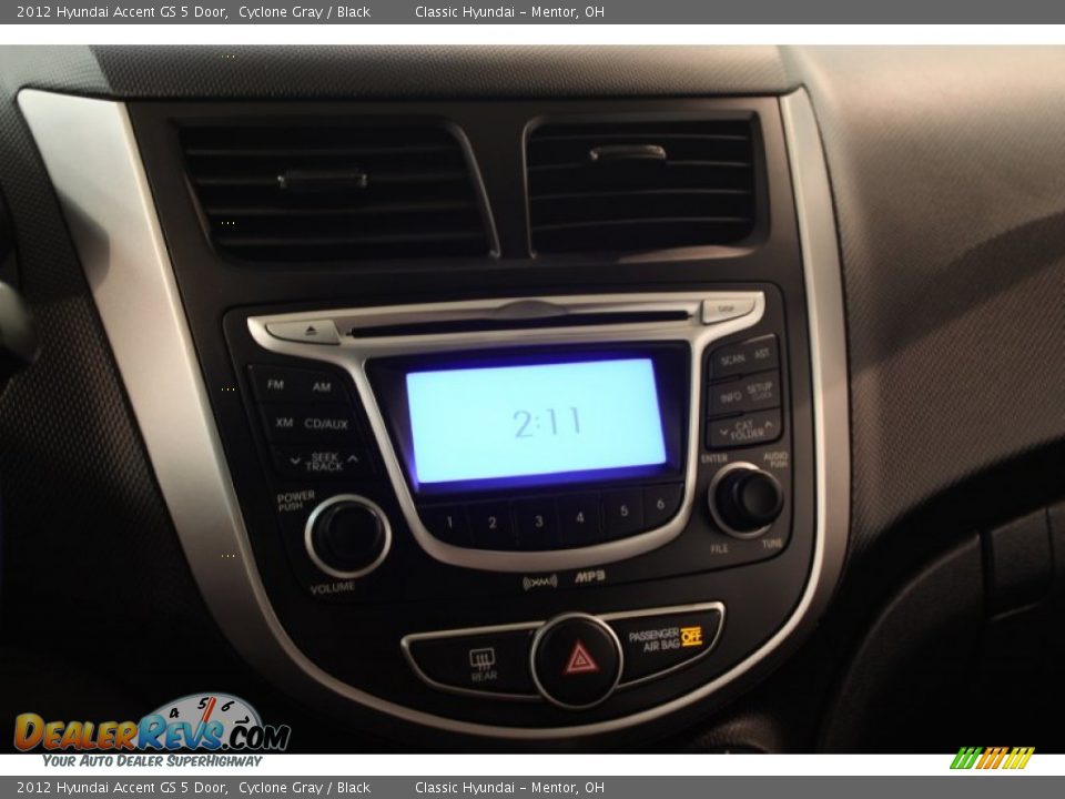 2012 Hyundai Accent GS 5 Door Cyclone Gray / Black Photo #8