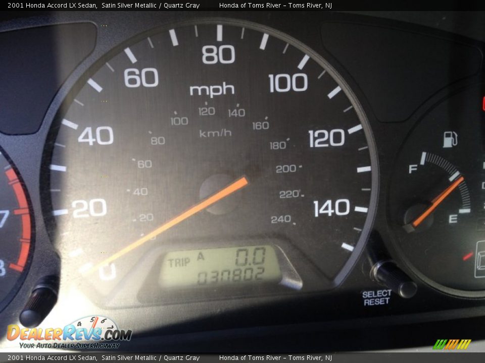 2001 Honda Accord LX Sedan Satin Silver Metallic / Quartz Gray Photo #15