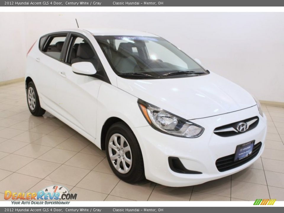 2012 Hyundai Accent GLS 4 Door Century White / Gray Photo #1