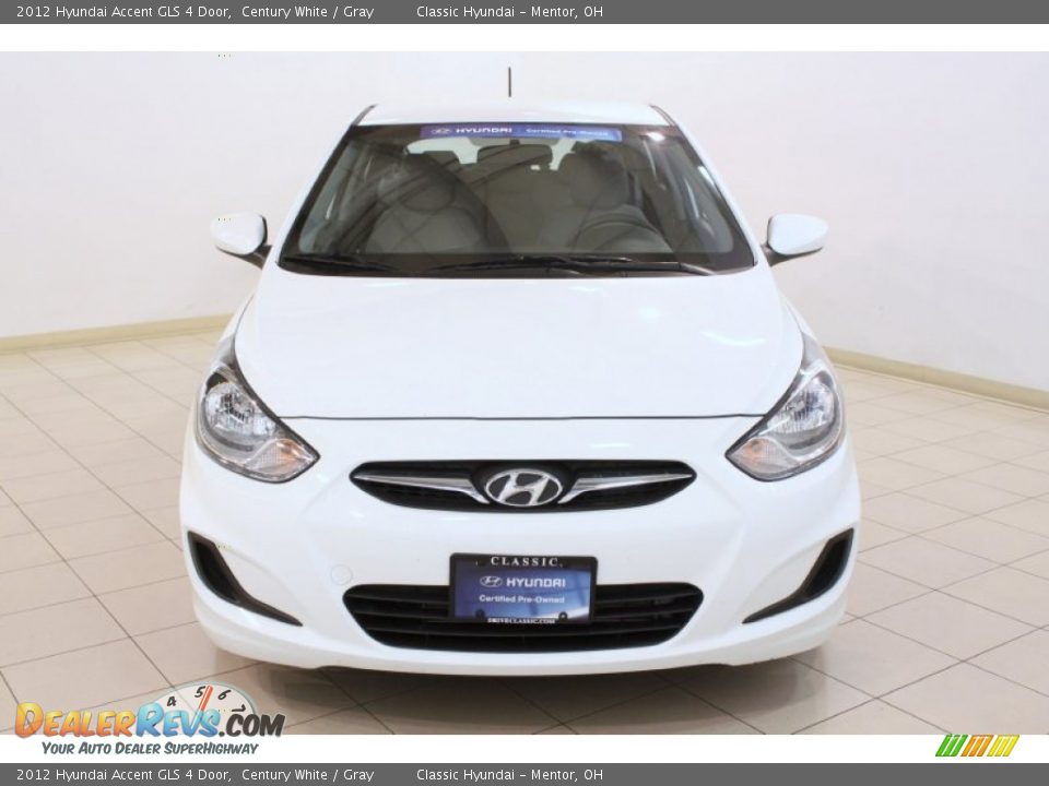 2012 Hyundai Accent GLS 4 Door Century White / Gray Photo #2