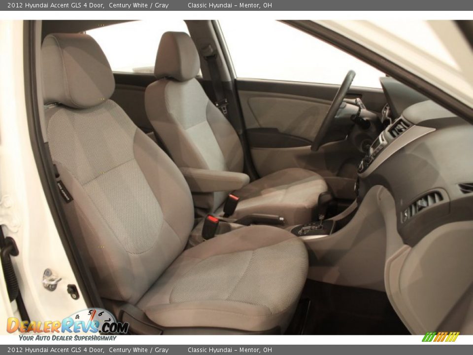 2012 Hyundai Accent GLS 4 Door Century White / Gray Photo #10