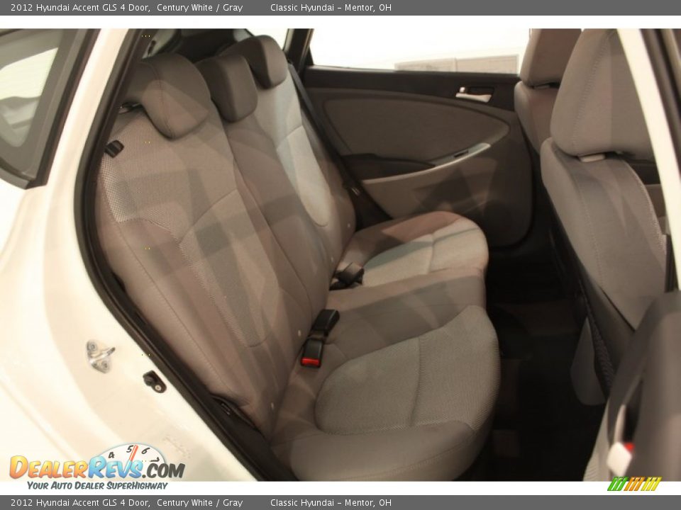 2012 Hyundai Accent GLS 4 Door Century White / Gray Photo #11